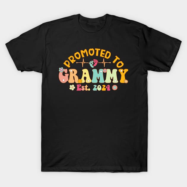 Promoted To Grammy 2024 First Time New Grammy Pregnancy T-Shirt by flandyglot